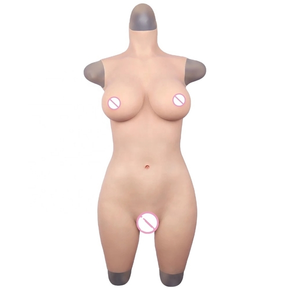 silicone bodysuit E cup Breast Realistic Vagina Hips Lifting Tight Breast Form - Picture 1 of 6